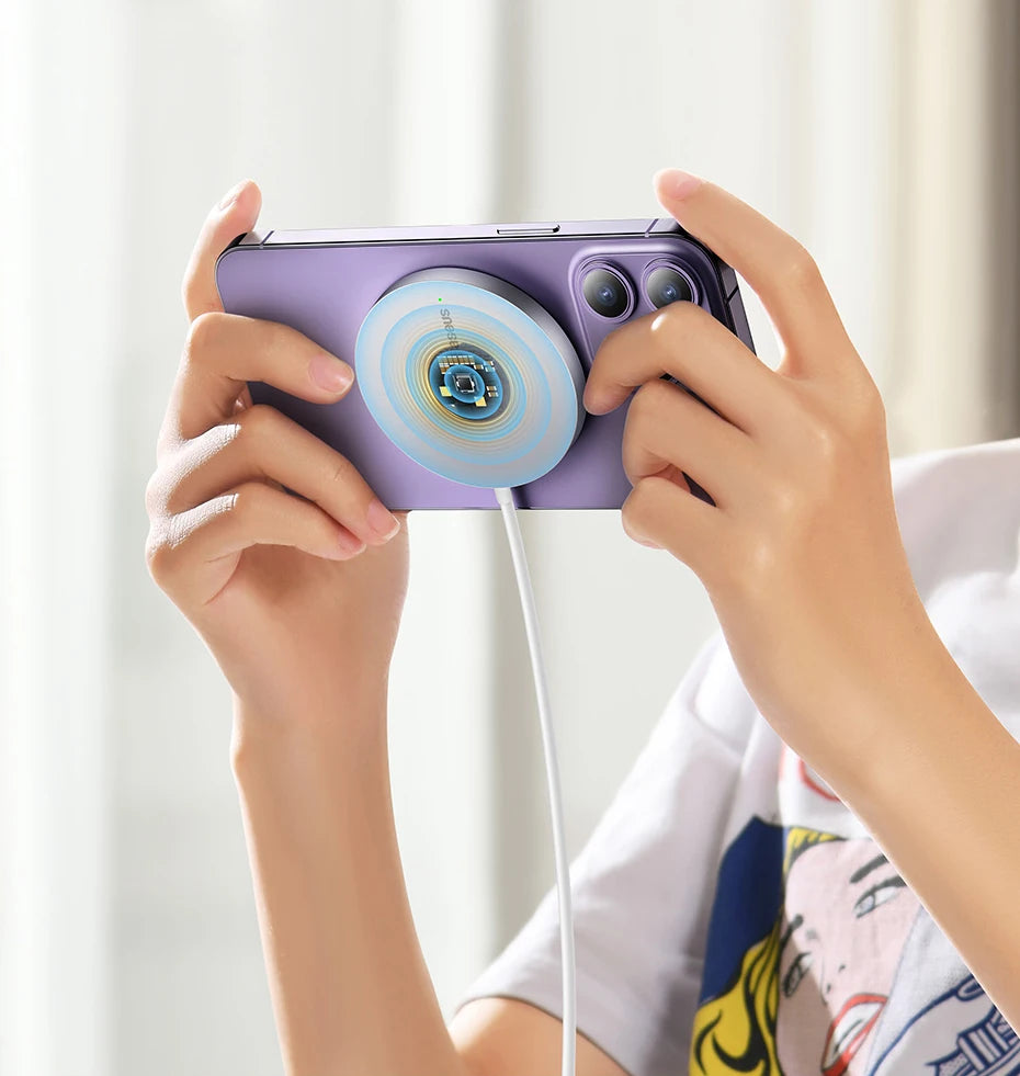 Baseus 15W Magnetic Wireless Chargers for iPhone 15 Qi Wireless Charger Fast Charging Pad for iPhone 13 12 Mini Phone Charger