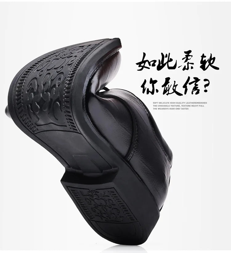 Mens Leather Dress Shoes Men's Formal Social Male Shoe Casual Business Pointed Toe Luxury Party Designer Shoes for Men