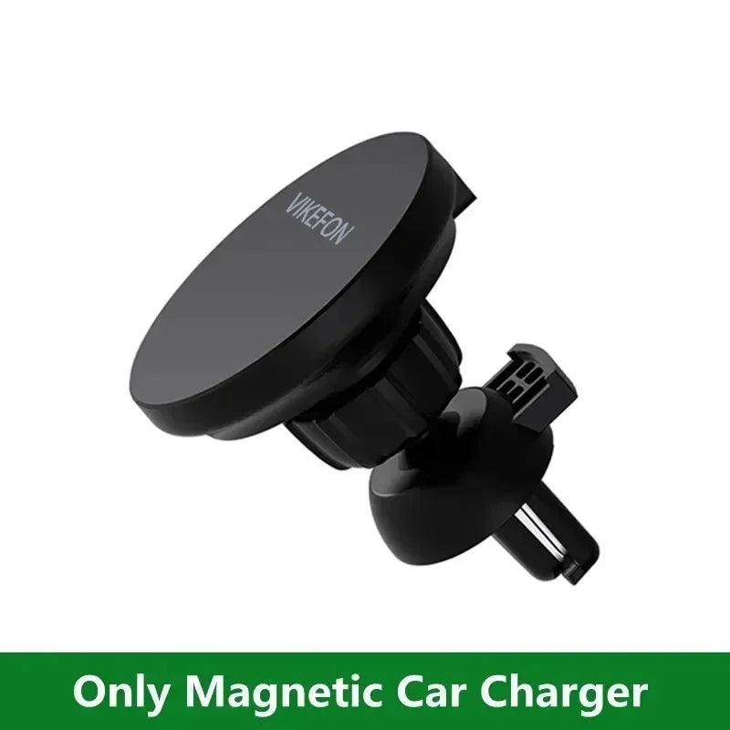 VIKEFON 30W Magnetic Car Wireless Charger For iPhone 12 13 14 15 pro max Air Vent Car Phone Holder Stand Fast Car Charging