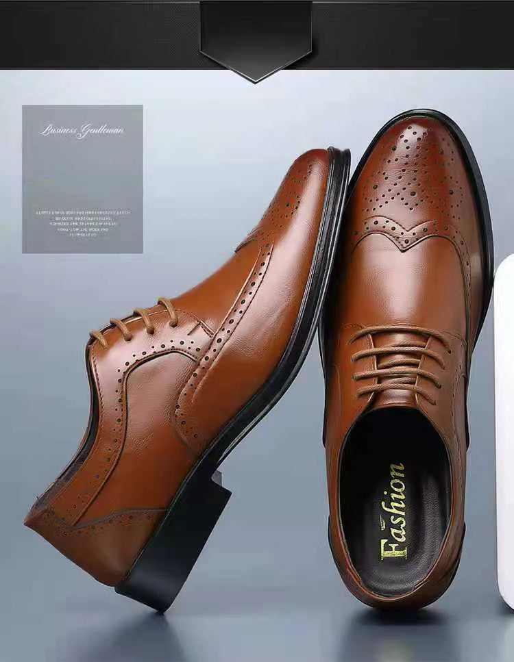 Men Oxford Shoes Luxury Leather Brogue Shoes Male Classic Business Formal Shoes High Quality Handcrafted Men Party Wedding Shoe