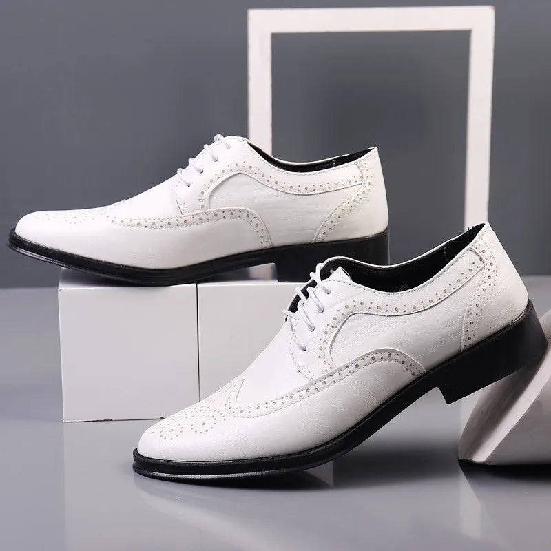 Men Oxford Shoes Luxury Leather Brogue Shoes Male Classic Business Formal Shoes High Quality Handcrafted Men Party Wedding Shoe