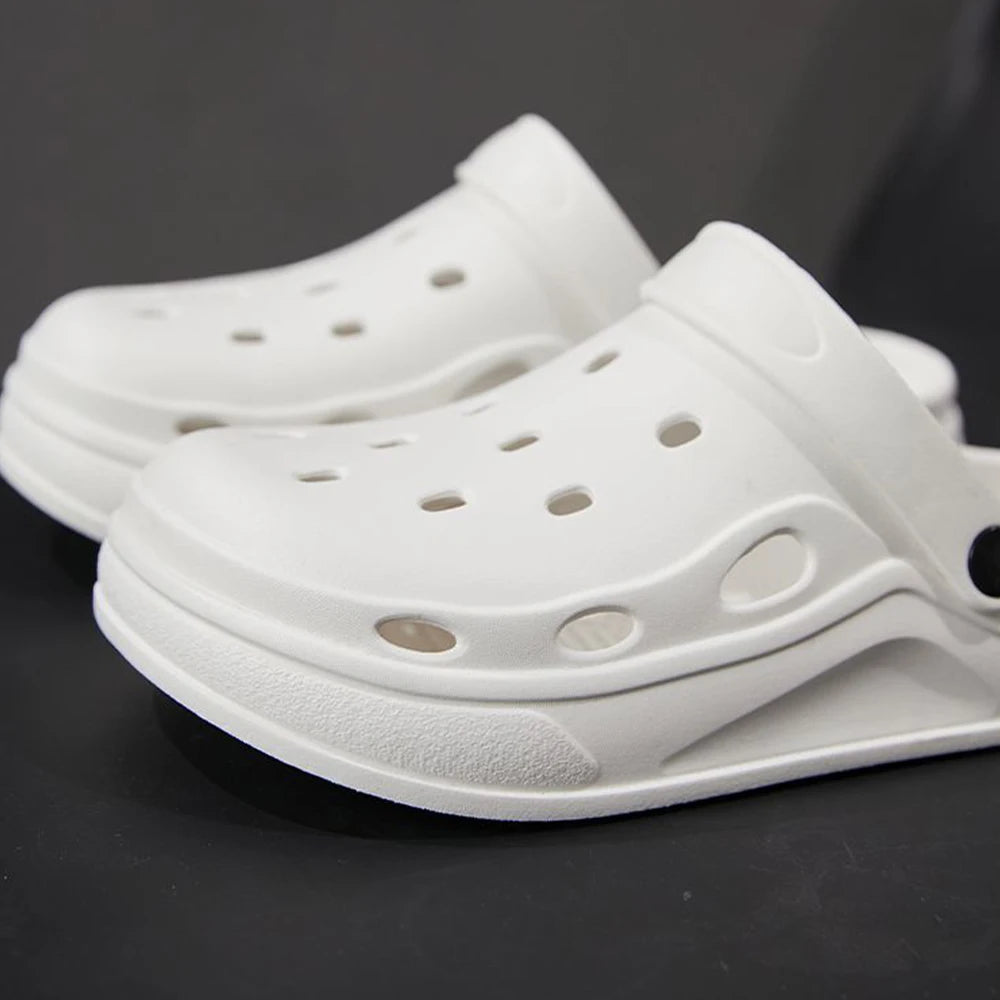 Summer Fashion Sandals Waterproof Slippers Men Shoes Outdoor Slides Soft Sole Garden Shoes Clogs EVA Beach Sandals Home Slippers