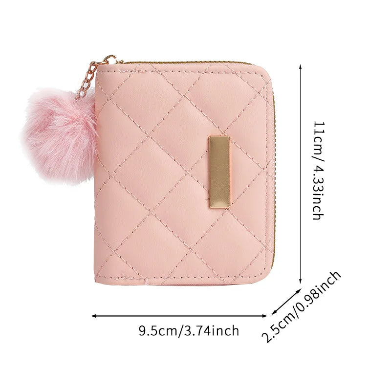 Women Short Wallets PU Leather Female Small Purses Leather Card Holder Wallet Woman Zipper Wallet Coin Purse Money Bag