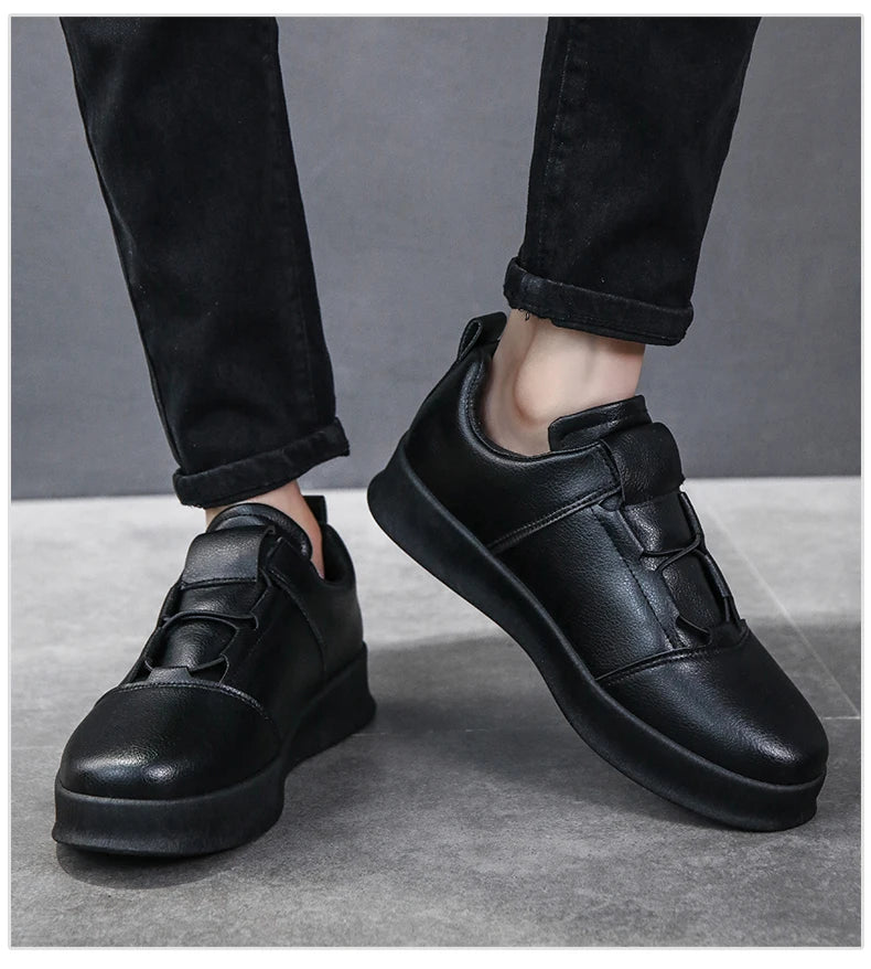 Popular Casual Shoes for Men Low Cut Rubber Thick Soled Board Shoes 2025 Fashion Shock-absorbing Anti-friction Sneakers for Men