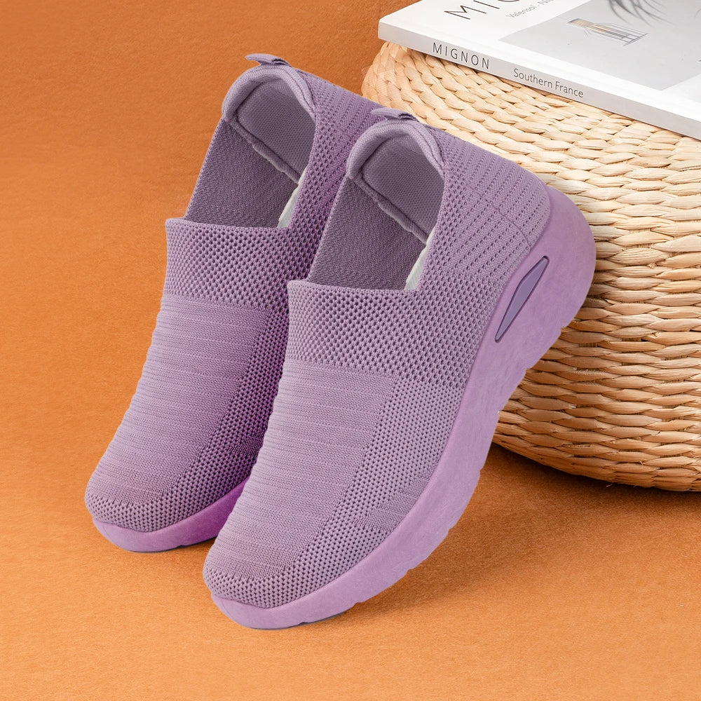 Women Shoes Summer Flying Weave Sneakers Super Light Comfortable Vulcanized Shoes Female Mesh Breathable Sneakers Women Shoes