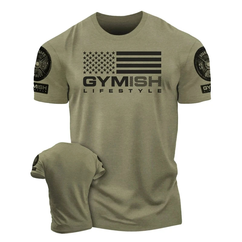 Fashion Mens 3D Printed Gym T Shirts Simple Trend Summer O Neck Alphabets Pattern Sports T-shirt Quick Dry Breathable Tees Topss