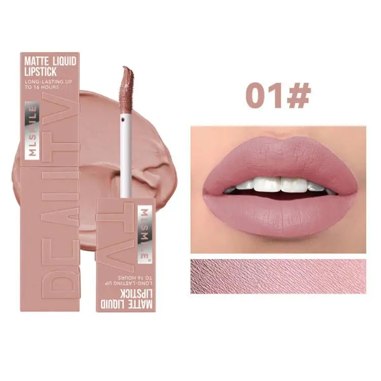 Long Lasting Velvet Matte Lip 6 Colors Gloss Waterproof Non-stick Cup Sexy Nude Red Pink Liquid Lipstick Lips Makeup Cosmetic