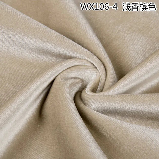 Thinkend Velvet Fabric By Meters for Upholstery Sofa Curtains Tablecloth Pillowcase Chair Sewing Soft Smooth Plain Velour Cloth