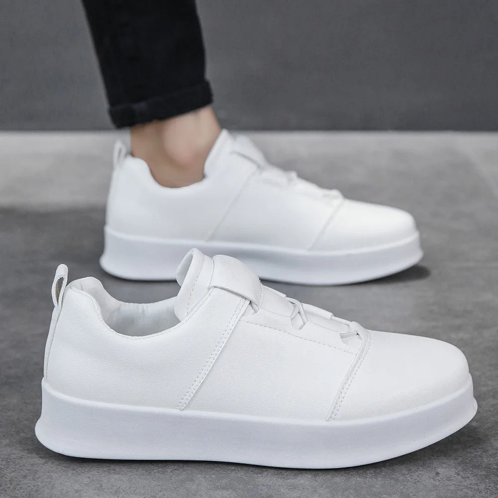 Popular Casual Shoes for Men Low Cut Rubber Thick Soled Board Shoes 2025 Fashion Shock-absorbing Anti-friction Sneakers for Men