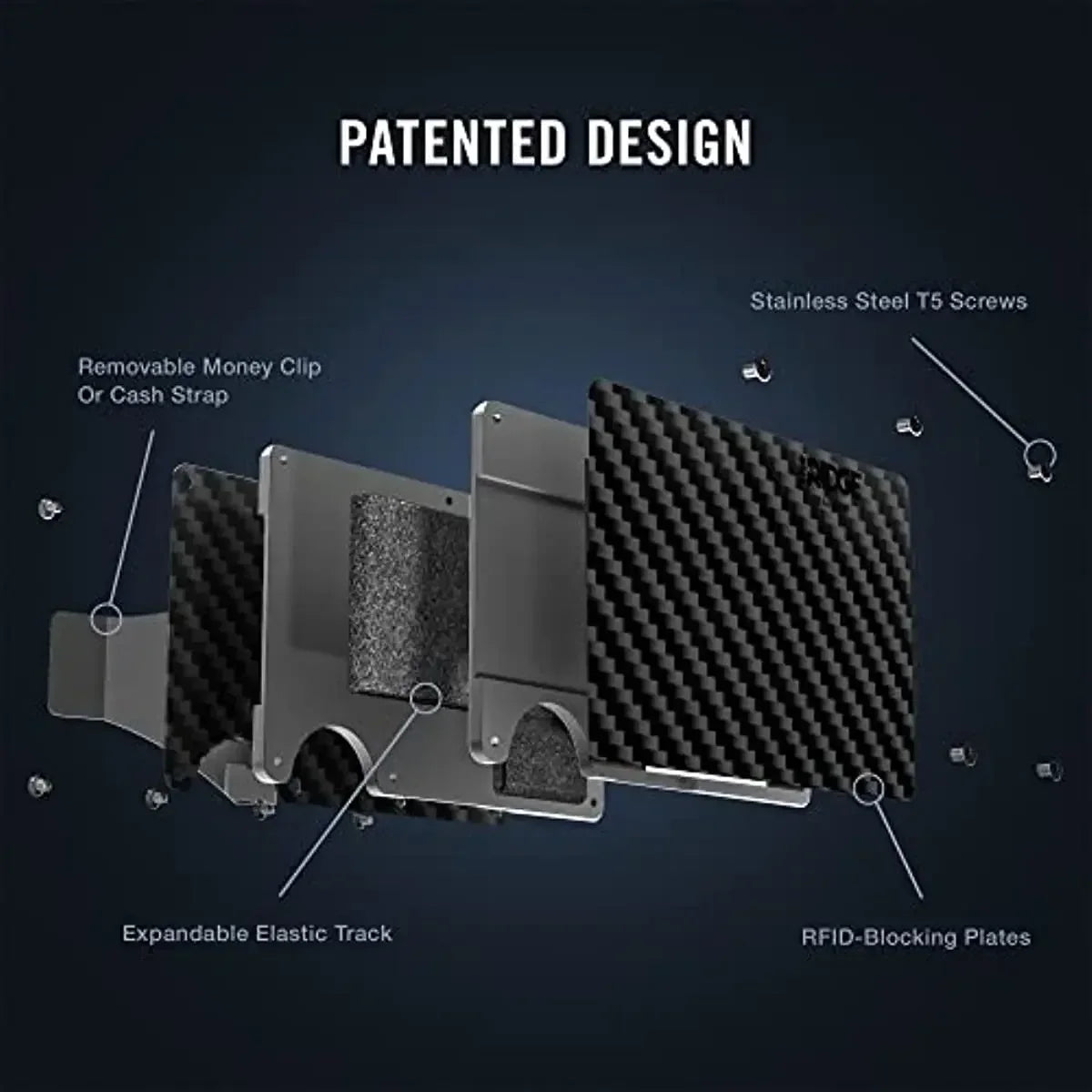 Ridge Credit Card Holder Carbon Fiber Luxury Aluminum Metal Minimalist Purse RFID Blocking Id Card Holder Luxury Mini Purse