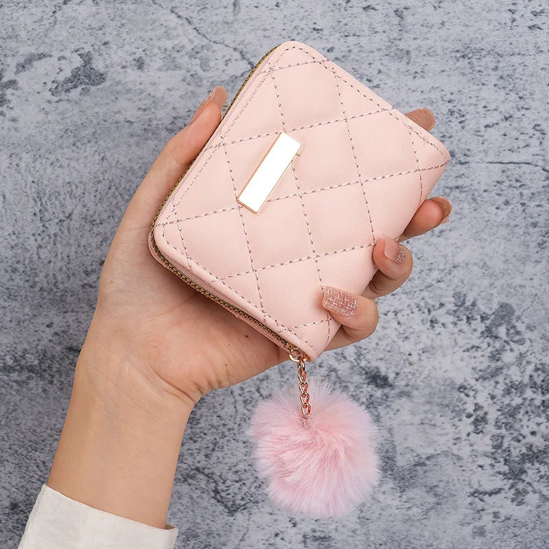 Women Short Wallets PU Leather Female Small Purses Leather Card Holder Wallet Woman Zipper Wallet Coin Purse Money Bag