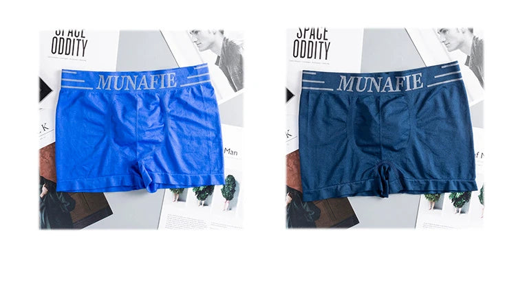 1pc Boxer Briefs Men Shorts Underpants Sexy High Elastic Comfortable Panties Mid-waist Underwear Breathable Male Boxershorts