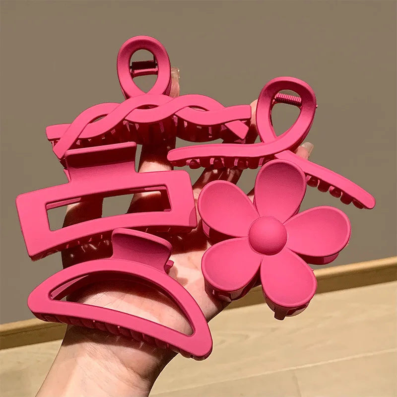 Set of 8 Plastic Hair Clip,Large hair Accessories, Simple hairpin,Thin hair Styling Tools for women