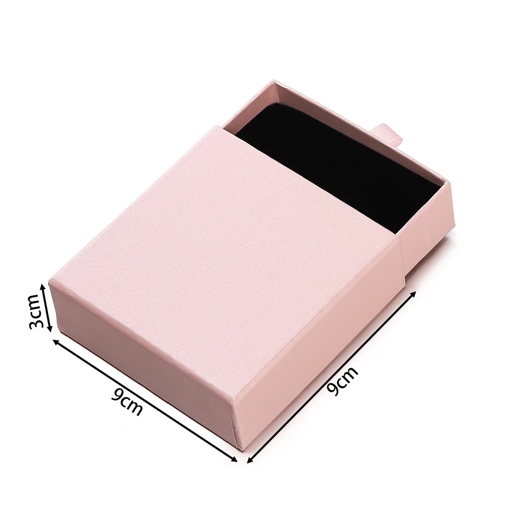 Creative Drawer Jewelry Packaging Box Necklace Ring Earing Bracelet Storage Organizer Display Stand Solid Color Paper Gift Boxes
