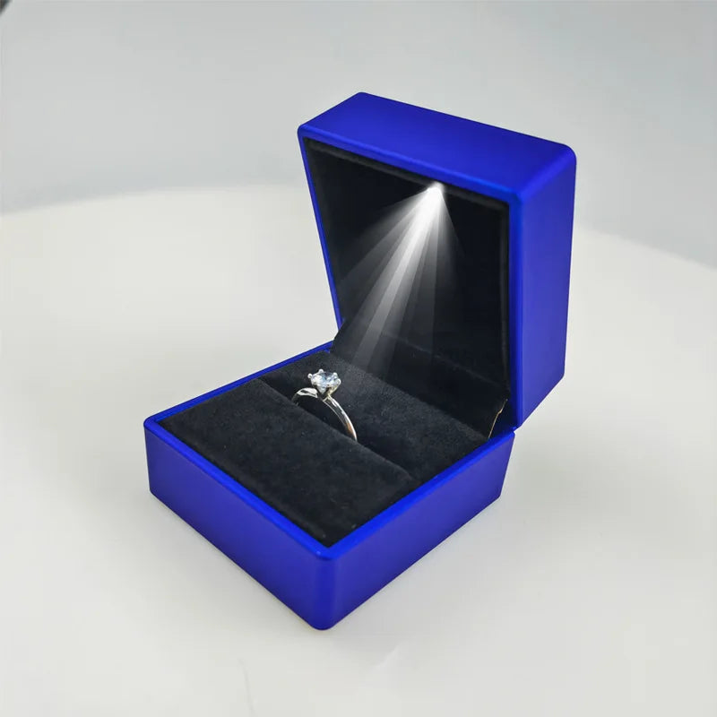 2024 Ring Box With LED Light Jewelry Diamond Ring Box Storage Wedding Ring Box Jewelry Organizer Storage Gift Box