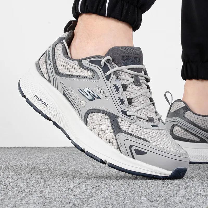 Skecher Men's Sneakers Summer breathable mesh casual running shoes Lightweight shock-absorbing jogging shoes