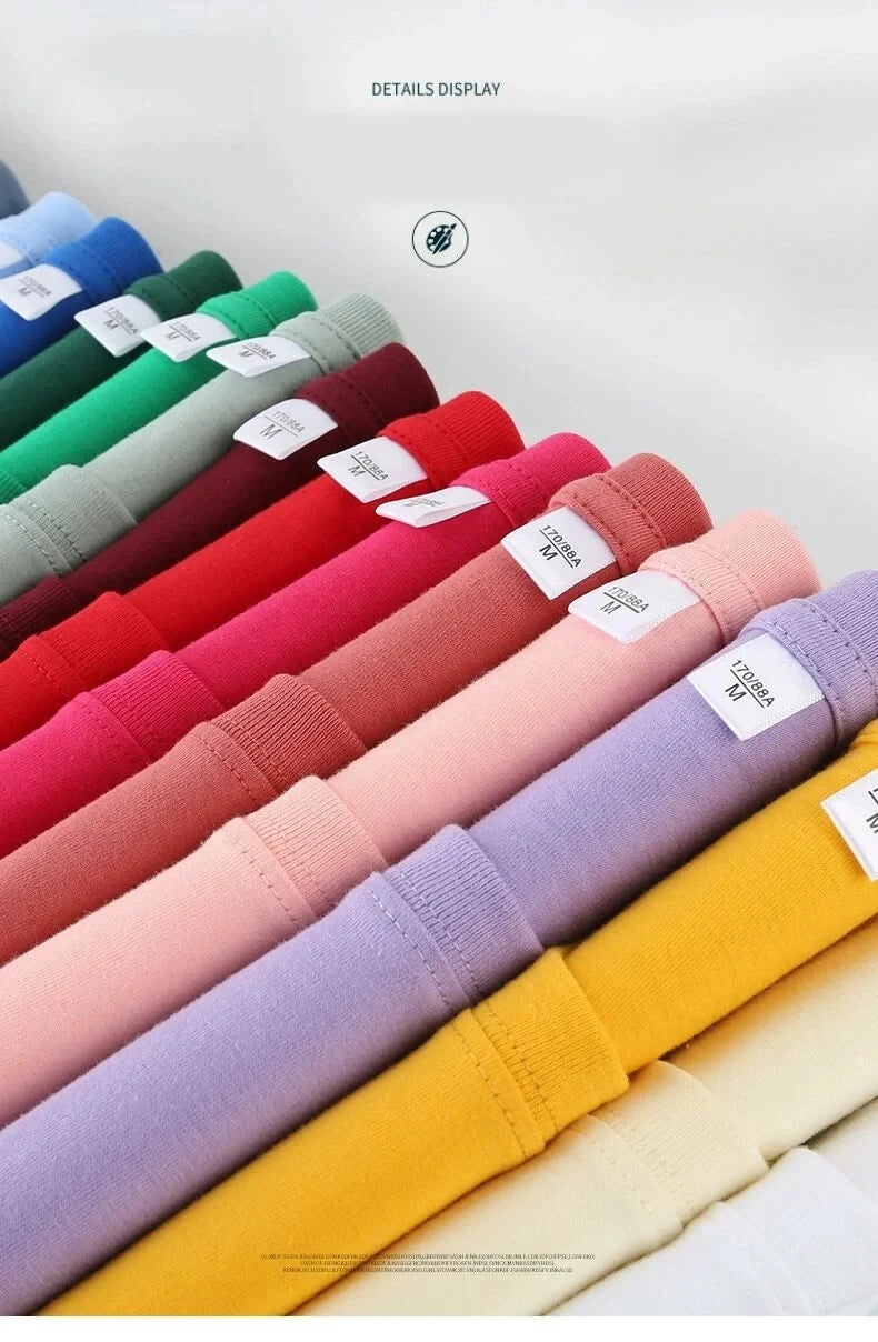 180gsm Cotton Solid Colors Blank T Shirts Mens Women Short Sleeve Daily Tees Casual Regular Fit Summer Basic O-neck Tops