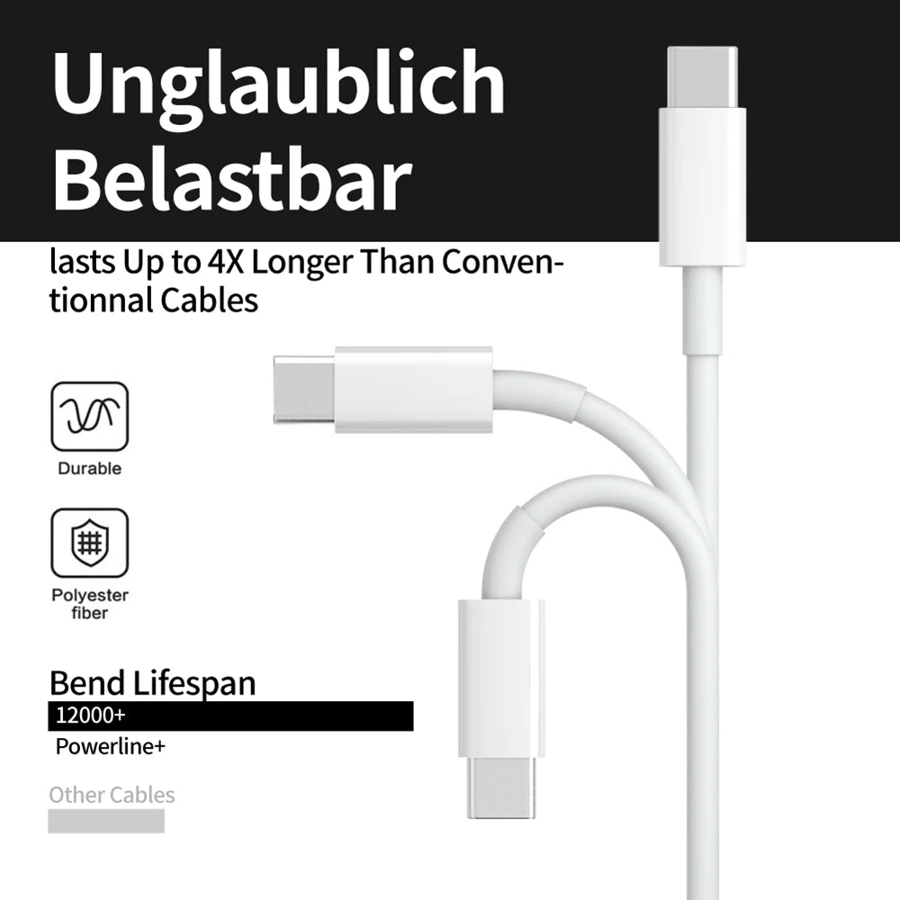 USB C to USB C 1 Pack 60W USB C Cable 1m 2m 3m C to C Cable Fast Charging for MacBook Pro/MacBook for iPhone 16 Pro Ma