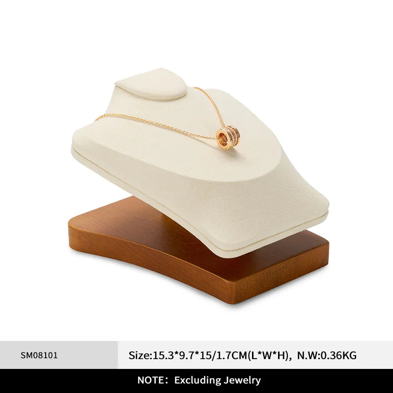 Oirlv Wooden Jewelry Tray Set Bracelet Ring Display Props Sets Jewelry Organizer Holder Necklace Display Stand Jewelry Plate