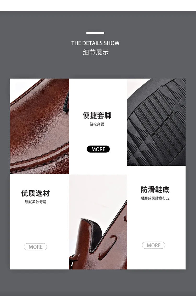 Men's Dress Shoes New Pu Leather Fashion Shoe for Men Large Size Business Formal Casual Shoes Slip on Wedding Lace-up Men Shoes