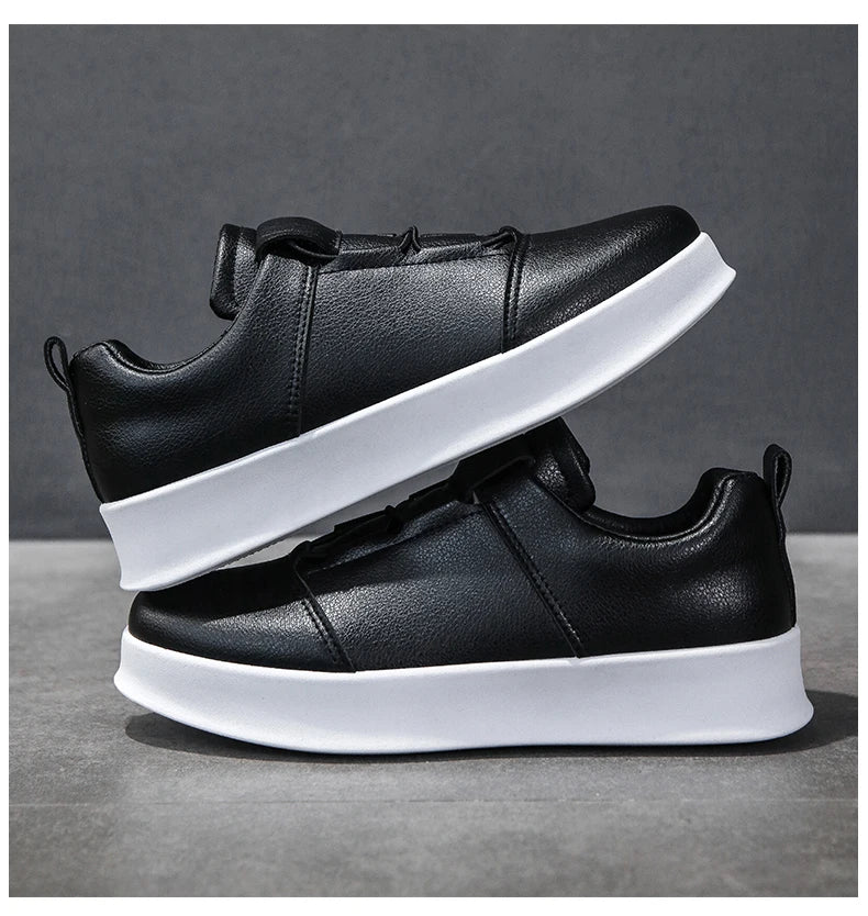 Popular Casual Shoes for Men Low Cut Rubber Thick Soled Board Shoes 2025 Fashion Shock-absorbing Anti-friction Sneakers for Men