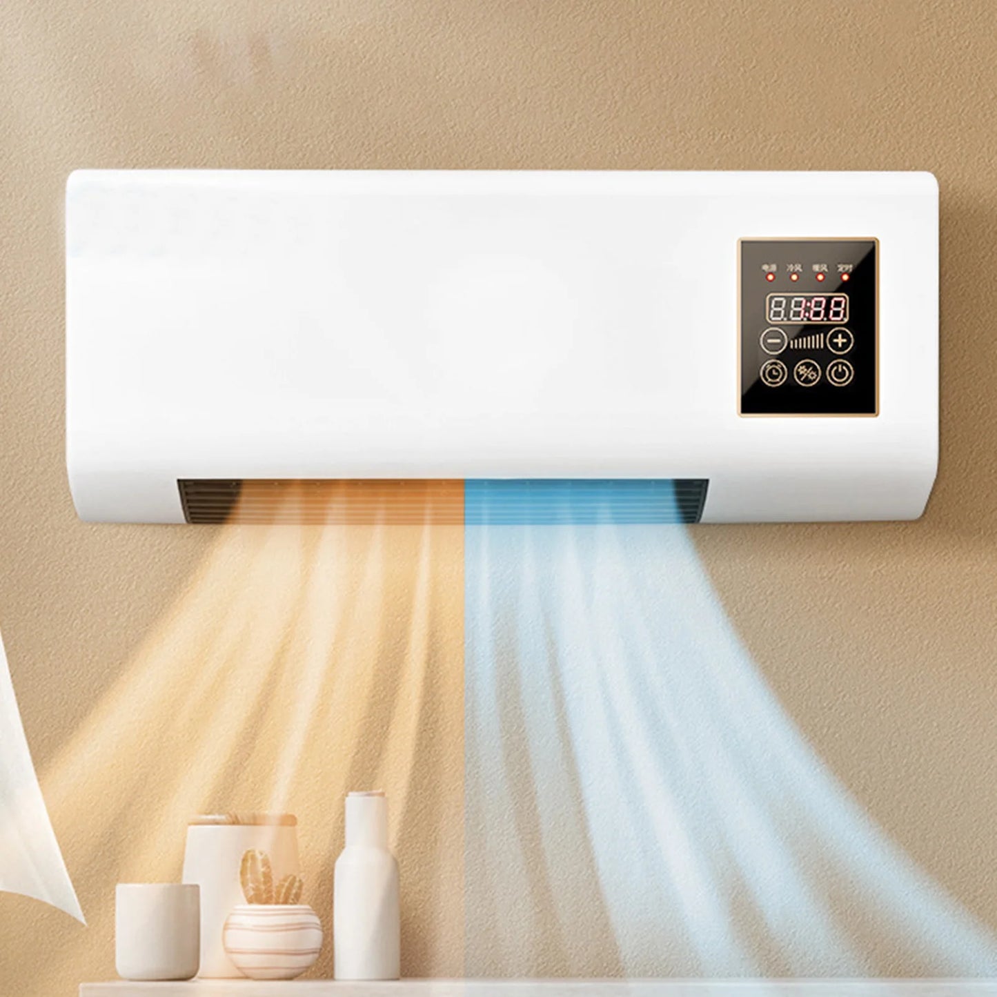 Air Conditioner Constant Temperature Heating Control Mini Wall Air Conditioner with Remote Control for Living Room 220V