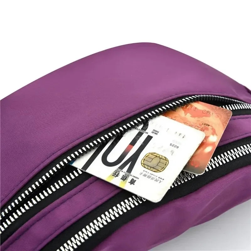 Fashion Travel Shoulder Purse Belt Bag Fanny Pack Women Waist Bag Men Belt Pouch Female Banana Bag Waterproof Phone Bag