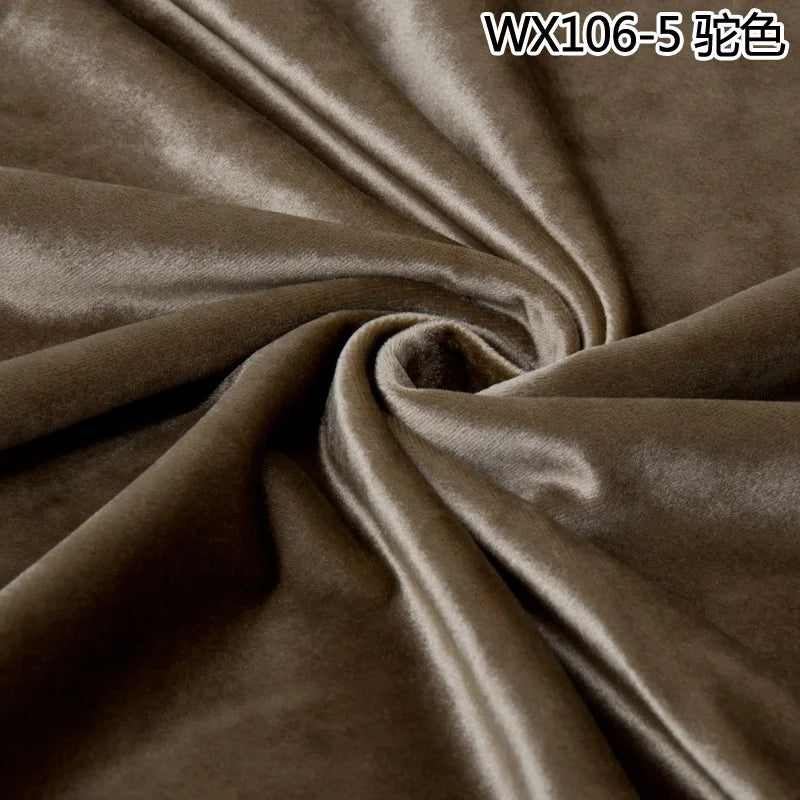 Thinkend Velvet Fabric By Meters for Upholstery Sofa Curtains Tablecloth Pillowcase Chair Sewing Soft Smooth Plain Velour Cloth