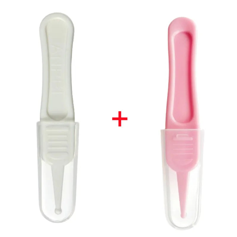 Baby Nose Cleaning Tweezers Infant Ear Nose Navel Clean Tool Safe Baby Dig Booger Clips Snot Removal Newborn Cleaning Supplies