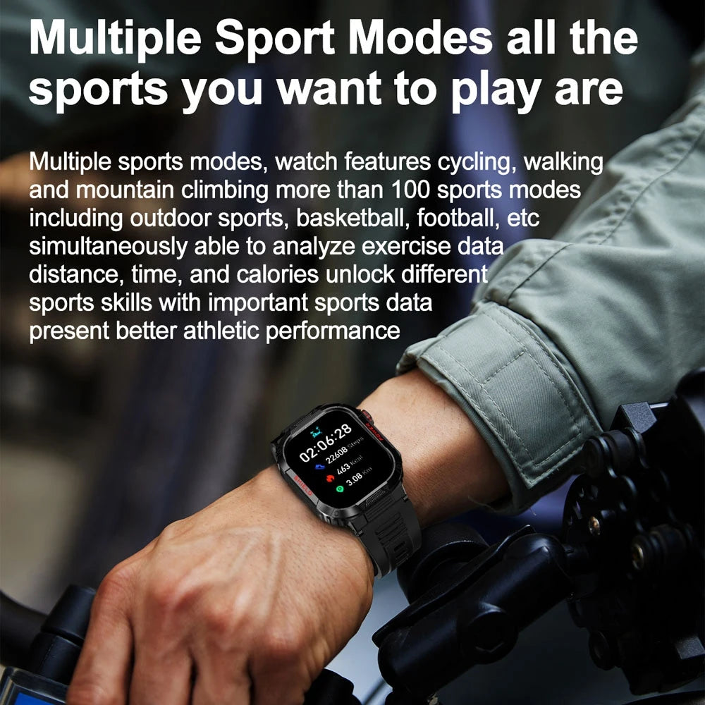 ChiBear For Huawei Xiaomi GPS Smart Watch Men 1.96 Inch Screen 420mAh Heart Rate Sport Waterproof NFC Bluetooth Call Smartwatch