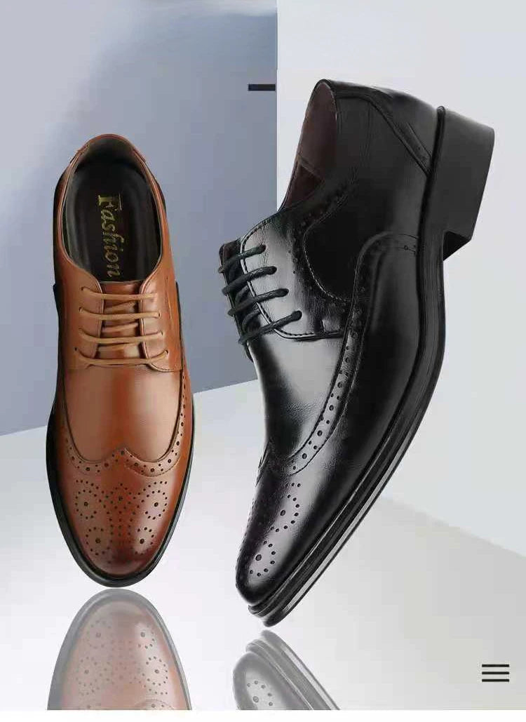 Men Oxford Shoes Luxury Leather Brogue Shoes Male Classic Business Formal Shoes High Quality Handcrafted Men Party Wedding Shoe