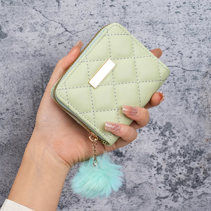 Women Short Wallets PU Leather Female Small Purses Leather Card Holder Wallet Woman Zipper Wallet Coin Purse Money Bag