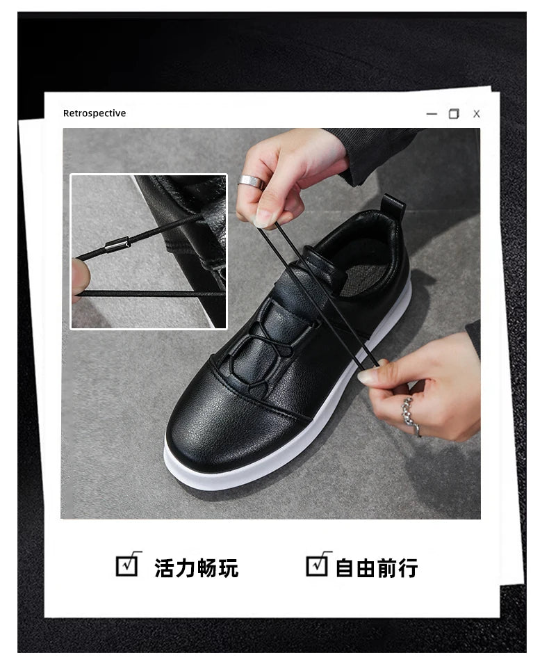 Popular Casual Shoes for Men Low Cut Rubber Thick Soled Board Shoes 2025 Fashion Shock-absorbing Anti-friction Sneakers for Men