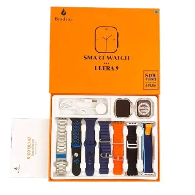 WS-E9 Ultra 2.2 inch IP67 Waterproof Metal Buckle Ocean Silicone Band Smart Watch, Support Heart Rate / NFC(Black)