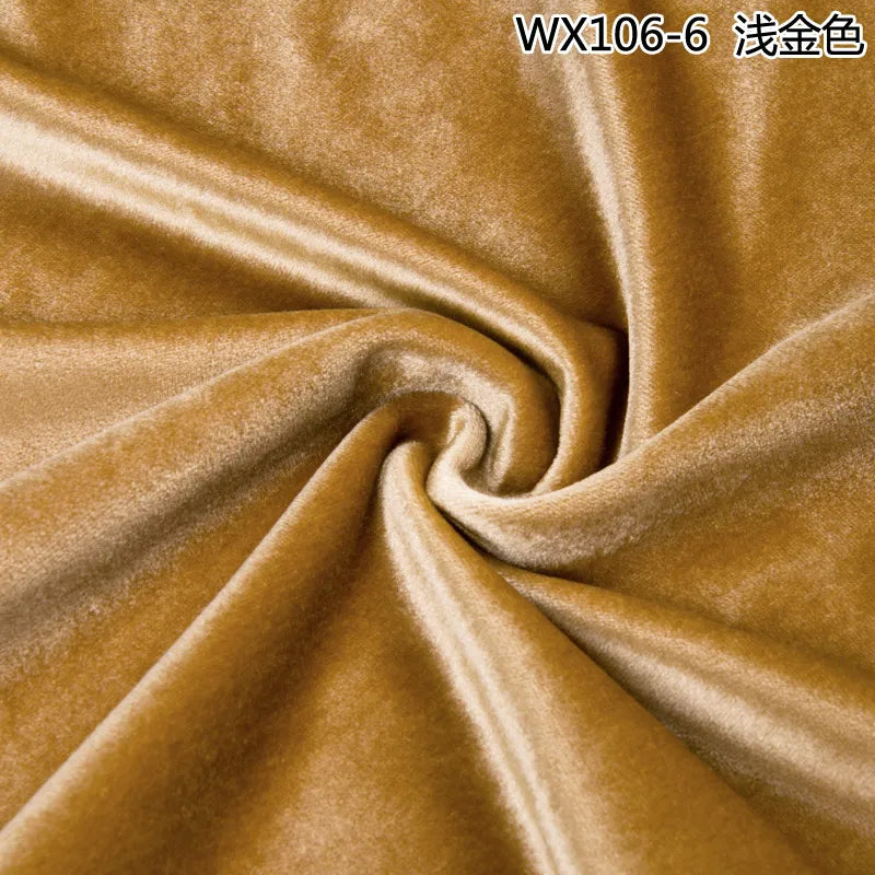 Thinkend Velvet Fabric By Meters for Upholstery Sofa Curtains Tablecloth Pillowcase Chair Sewing Soft Smooth Plain Velour Cloth