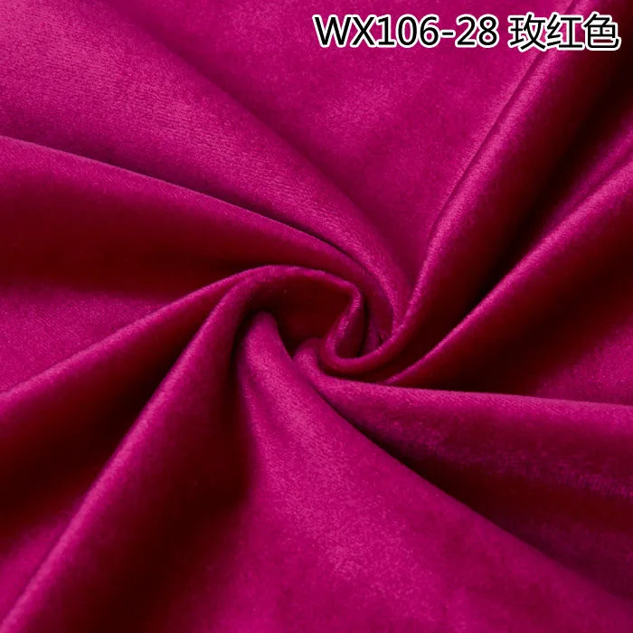Thinkend Velvet Fabric By Meters for Upholstery Sofa Curtains Tablecloth Pillowcase Chair Sewing Soft Smooth Plain Velour Cloth