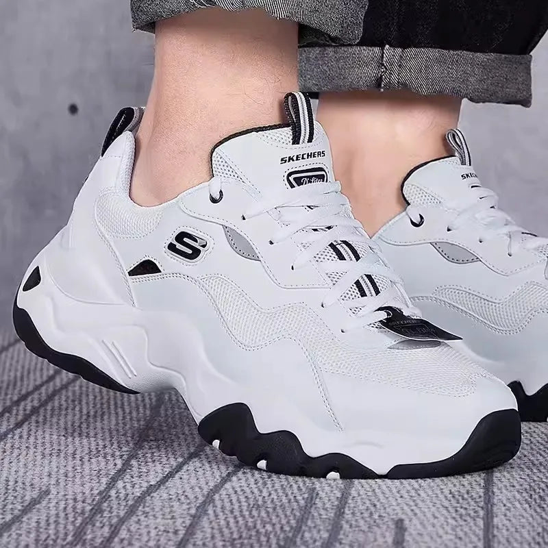 Skechers men's sneakers Classic Fashion Casual shoes Retro shock absorbing panda shoes