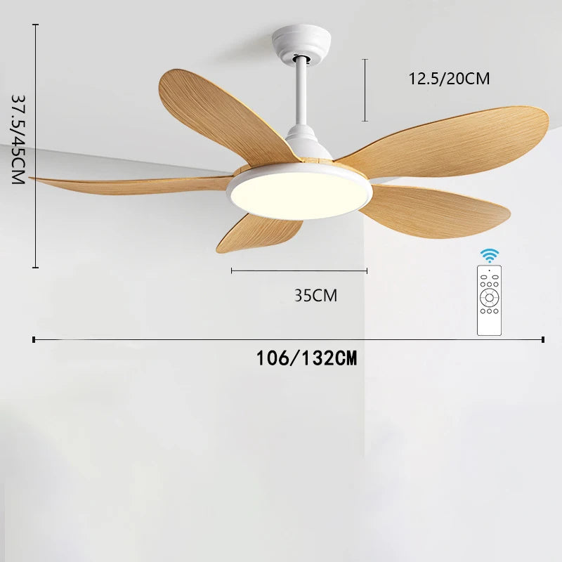 IFF Modern Ceiling Fan with 35W LED light support Remote Control Strong winds Electric fans for Living Room DC motor 110-240V