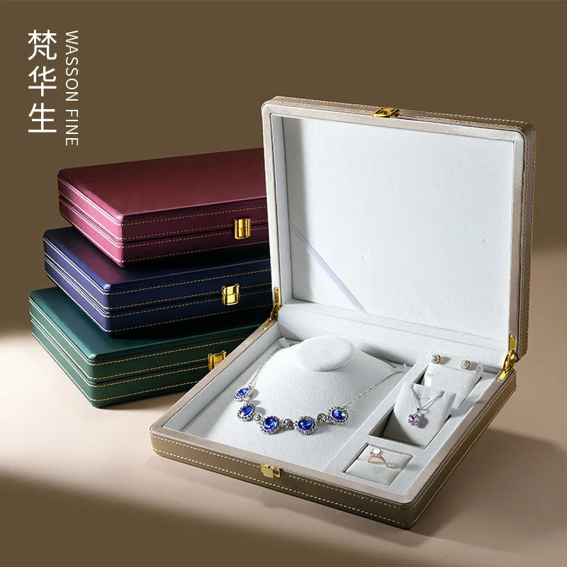 Factory Direct Supply New Jewelry Storage Set Box Three Gold Rings Earrings Earrings Necklace Display Box Jewelry Packaging