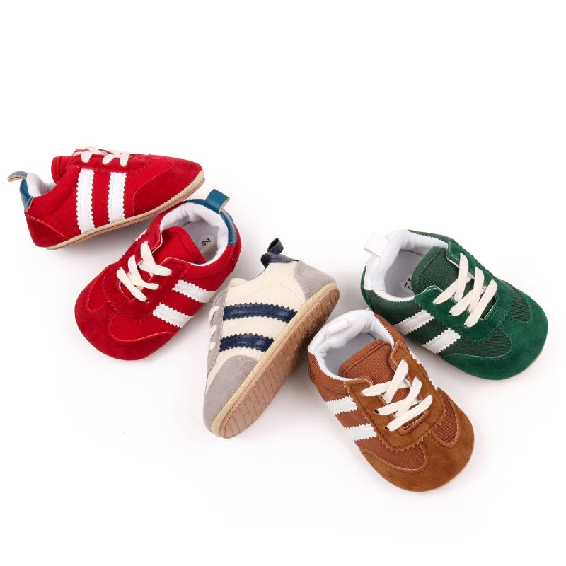 Hot Selling Baby Casual Sports Shoes Spring and Autumn Girls and Boys High Quality PVC Sole Anti Slip Prewalker Shoes BLS4034