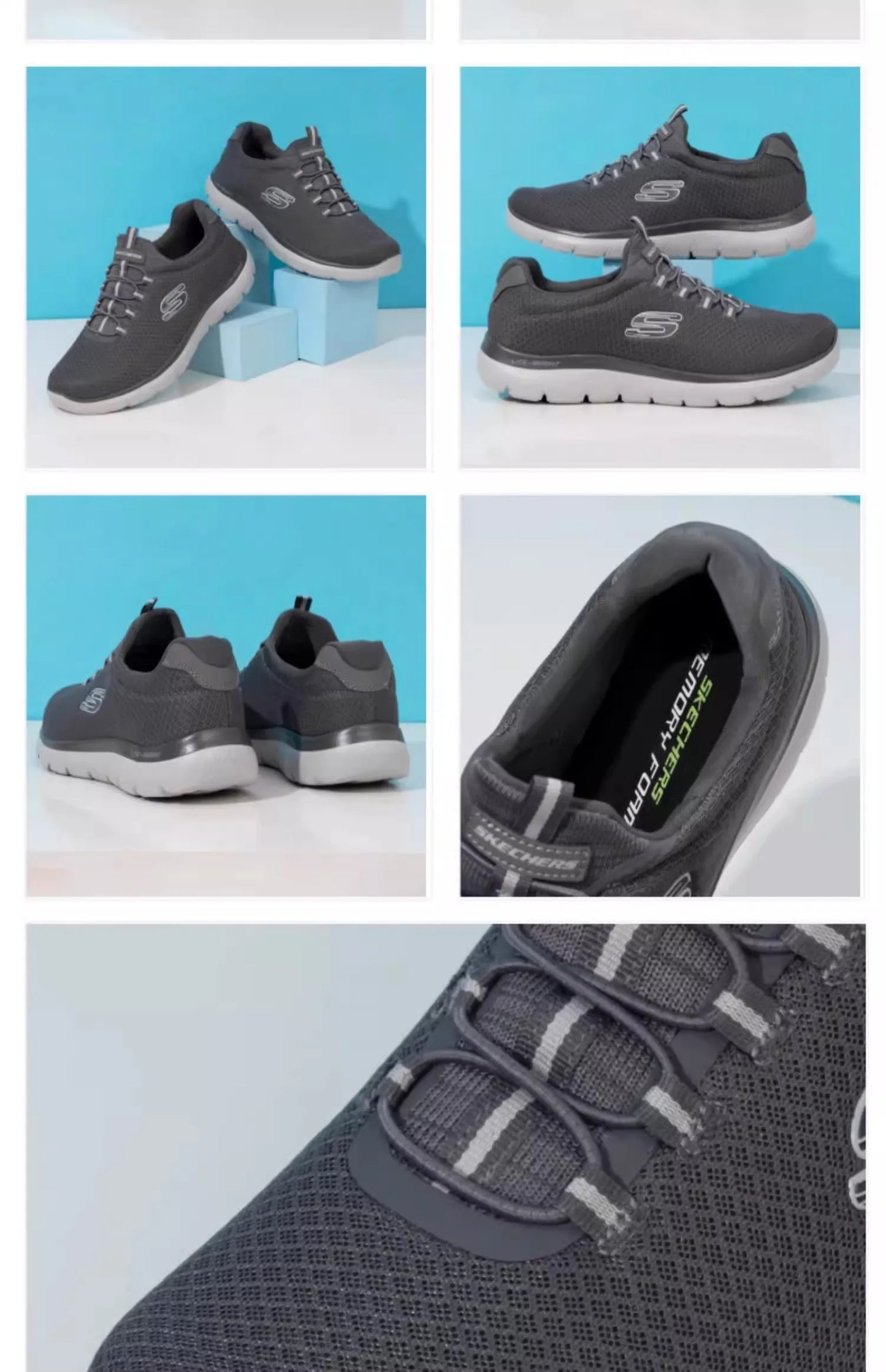 Skechers men's sneakers Summer breathable mesh casual walking shoes