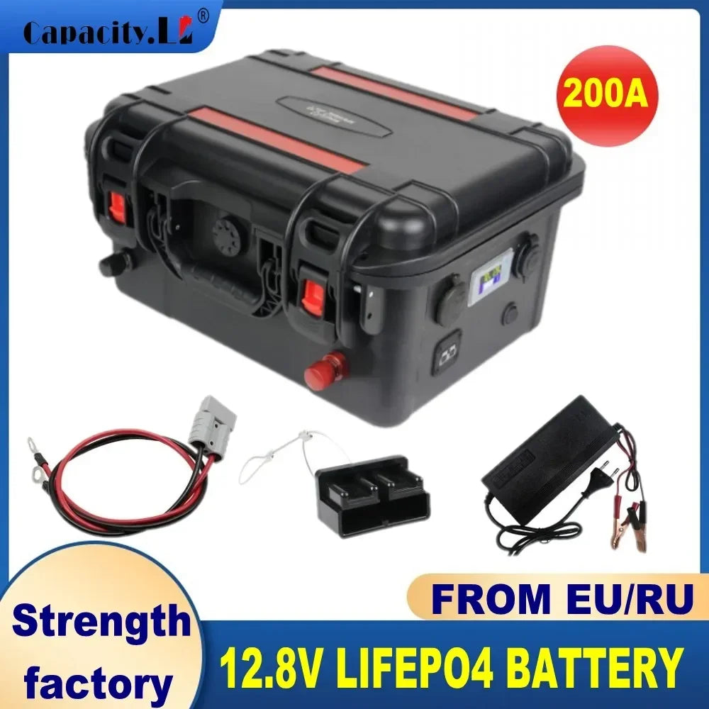 Capacity 12V 100AH 120Ah 150Ah 200AH Lifepo4 Battery Pack Rechargeable Battery For RV Solar Motor Outdoor Camping Part Inverter