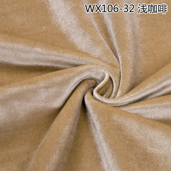 Thinkend Velvet Fabric By Meters for Upholstery Sofa Curtains Tablecloth Pillowcase Chair Sewing Soft Smooth Plain Velour Cloth