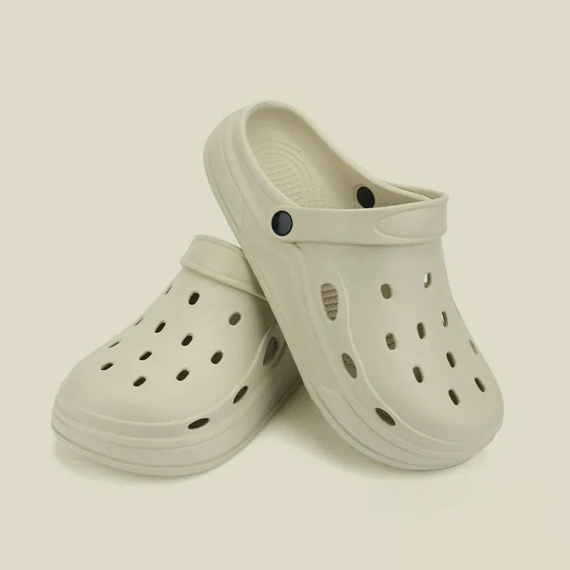 Summer Fashion Sandals Waterproof Slippers Men Shoes Outdoor Slides Soft Sole Garden Shoes Clogs EVA Beach Sandals Home Slippers