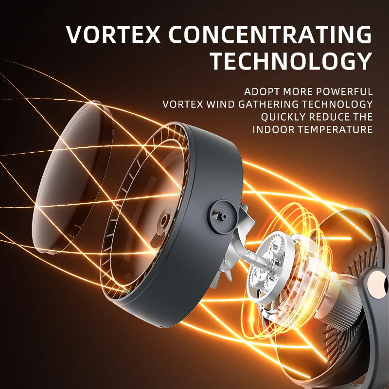 New USB Multi functional Leaveless Clip Fan Outdoor Camping Desktop Charging Wireless Fan