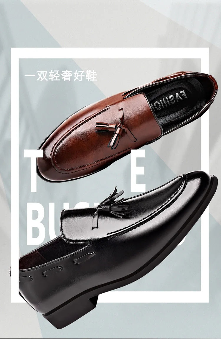 Men's Dress Shoes New Pu Leather Fashion Shoe for Men Large Size Business Formal Casual Shoes Slip on Wedding Lace-up Men Shoes