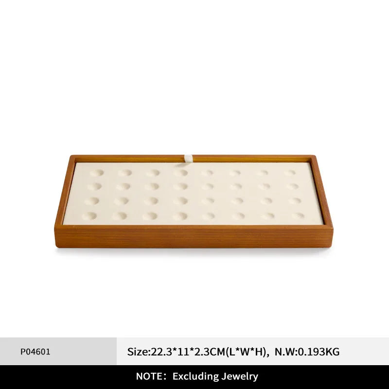 Oirlv Wooden Jewelry Tray Set Bracelet Ring Display Props Sets Jewelry Organizer Holder Necklace Display Stand Jewelry Plate