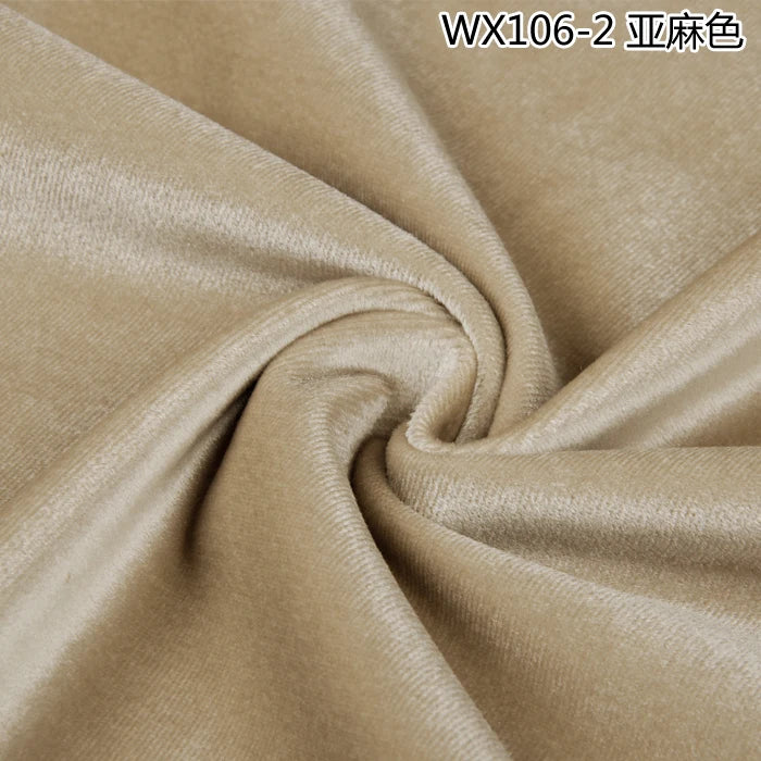 Thinkend Velvet Fabric By Meters for Upholstery Sofa Curtains Tablecloth Pillowcase Chair Sewing Soft Smooth Plain Velour Cloth