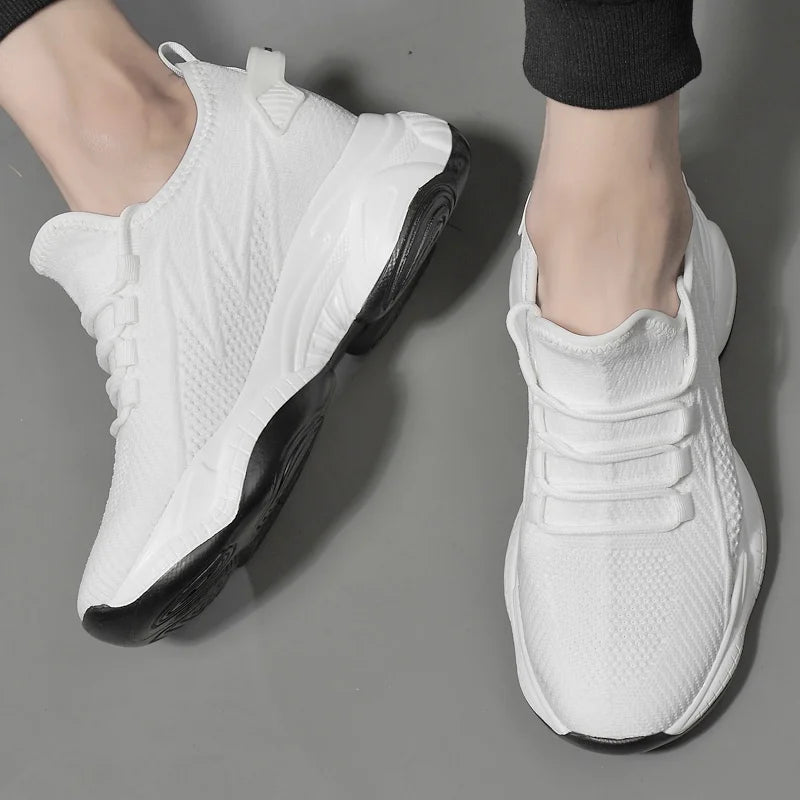 Chunky Sneakers Mesh Men's Elevator Sneakers 6cm 8cm Heel Lift Insole Plus Size36-44
