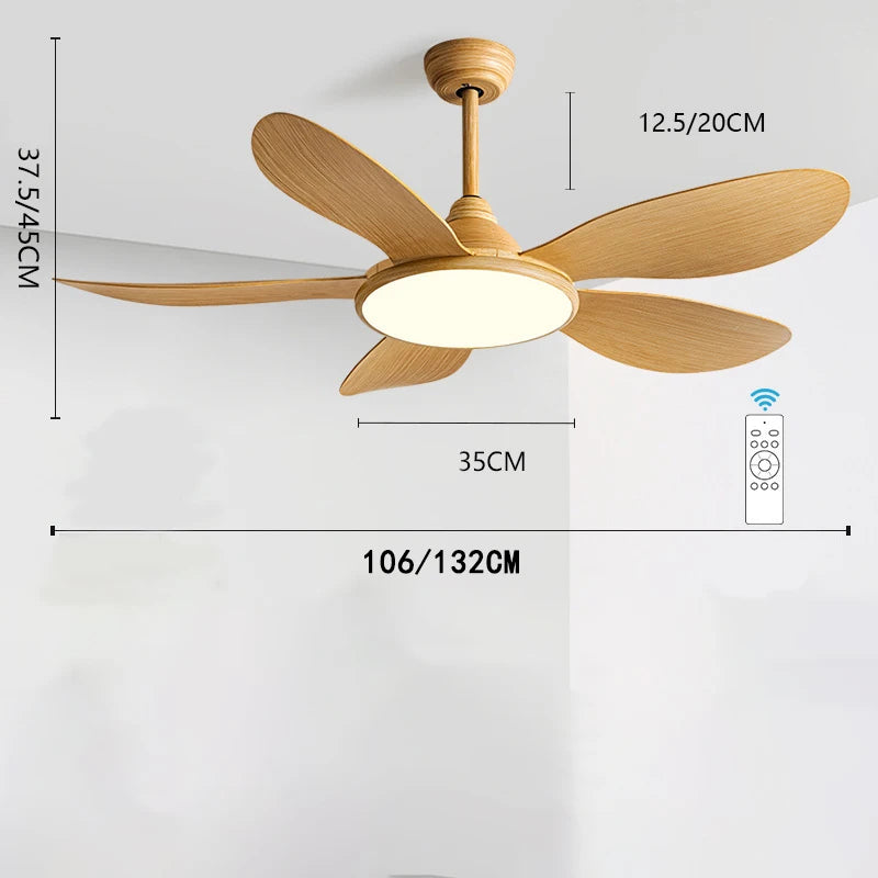 IFF Modern Ceiling Fan with 35W LED light support Remote Control Strong winds Electric fans for Living Room DC motor 110-240V
